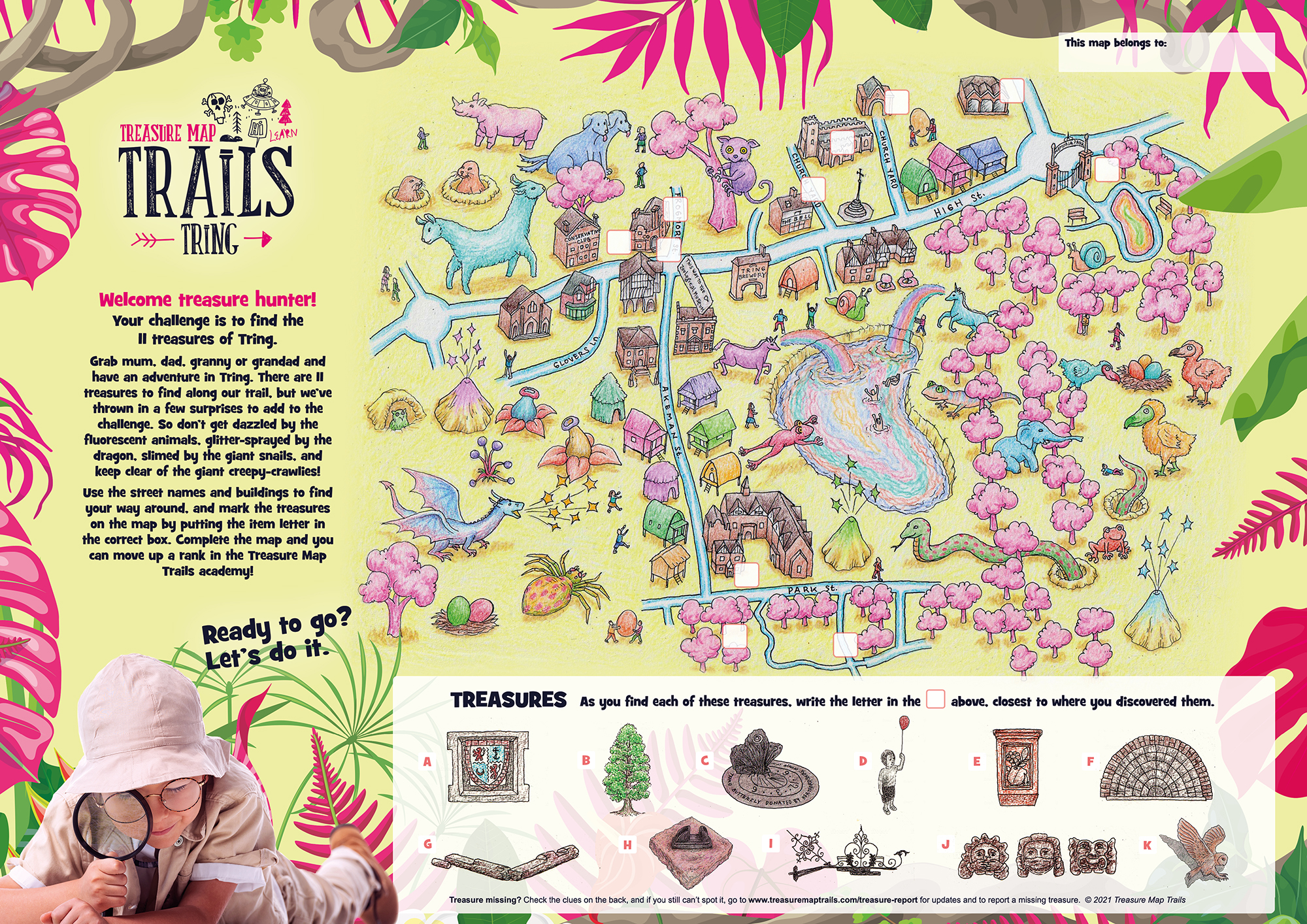 Tring Treasure Map Trail Visit - Treasure Map Trails Academy Tring Map Reprint June 2021 